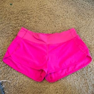 Pink Lululemon shorts. Size 4. Worn once